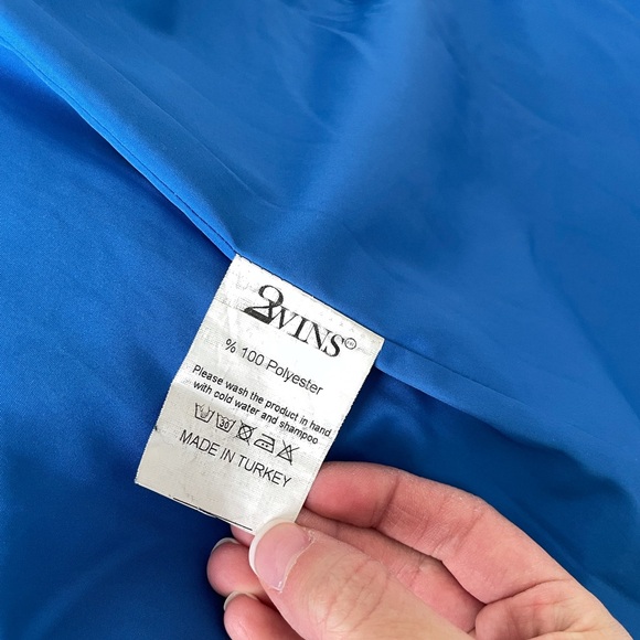 2wins electric blue quilted coat - Picture 8 of 9